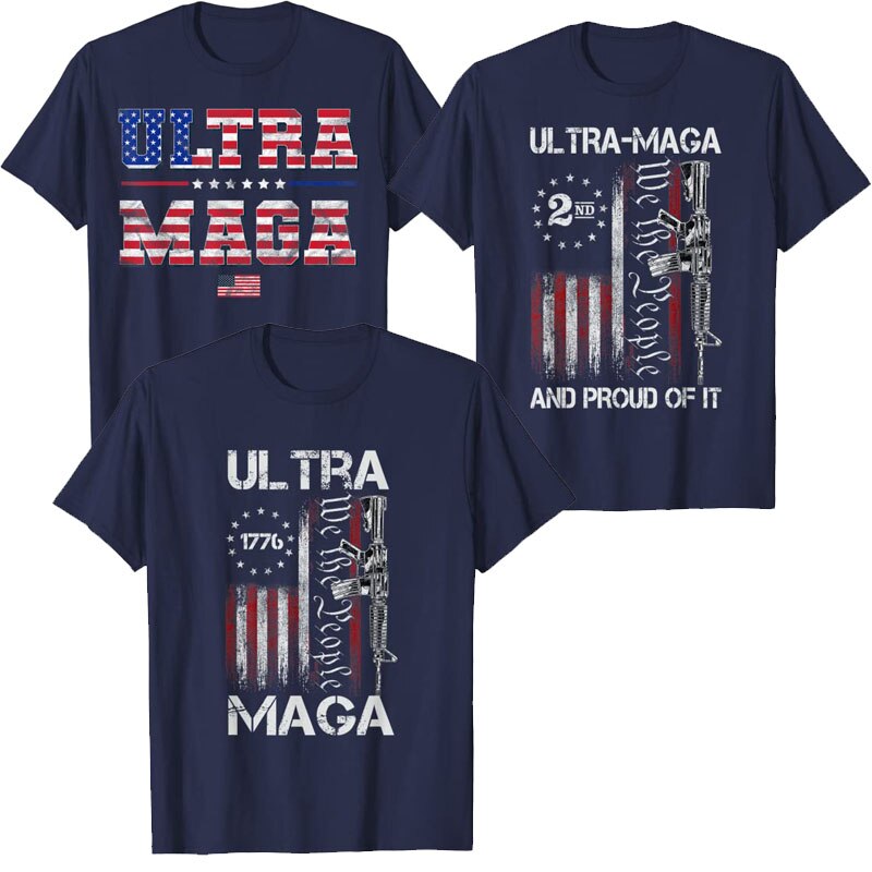 Ultra MAGA Pro-Trump US Flag T-Shirt - Liberty Essentials Apparel