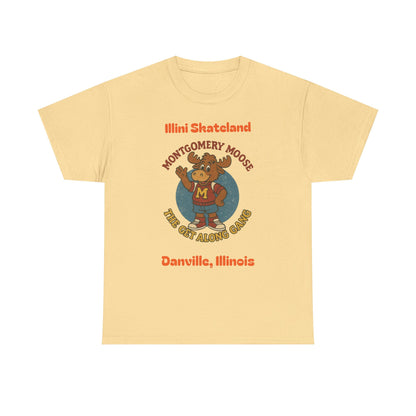 Montgomery Moose Unisex Heavy Cotton Tee, Vintage Cartoon Shirt, Graphic Tee, Casual Wear, Perfect Gift for Moose Lovers - Liberty Essentials Apparel