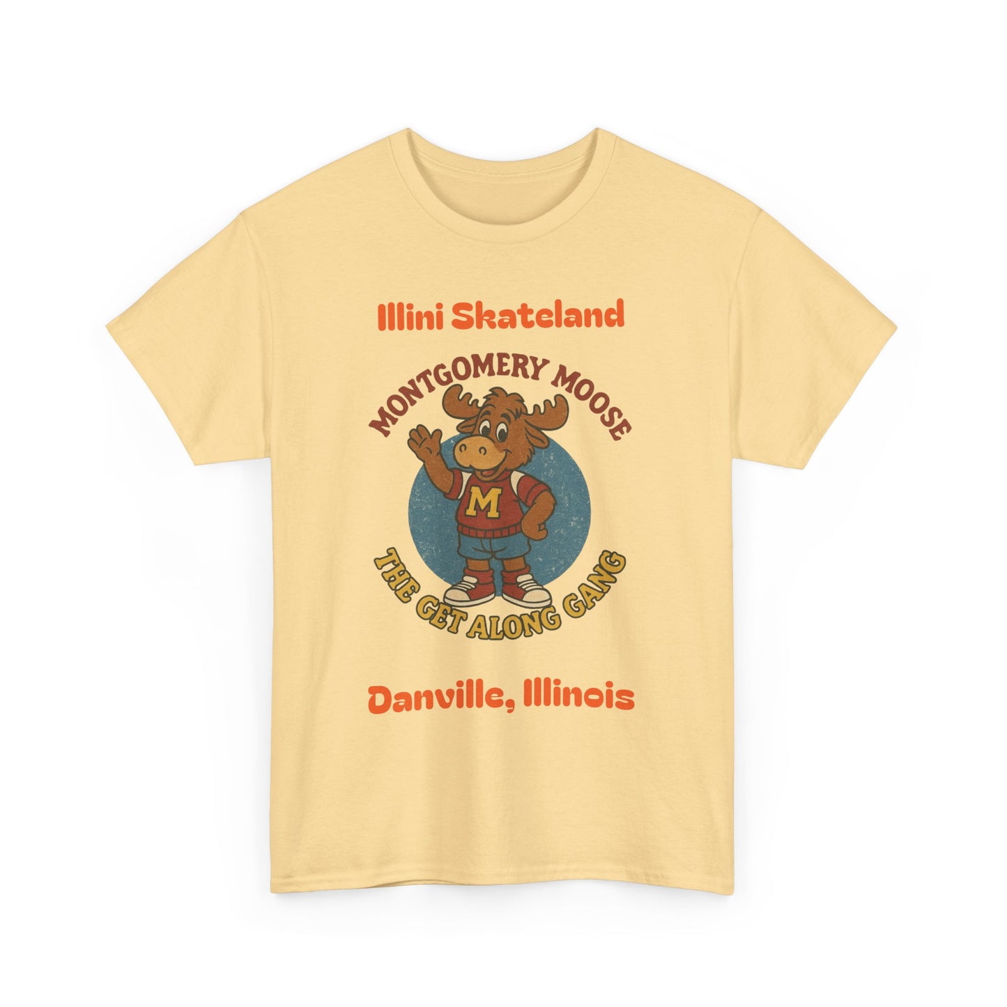 Montgomery Moose Unisex Heavy Cotton Tee, Vintage Cartoon Shirt, Graphic Tee, Casual Wear, Perfect Gift for Moose Lovers - Liberty Essentials Apparel