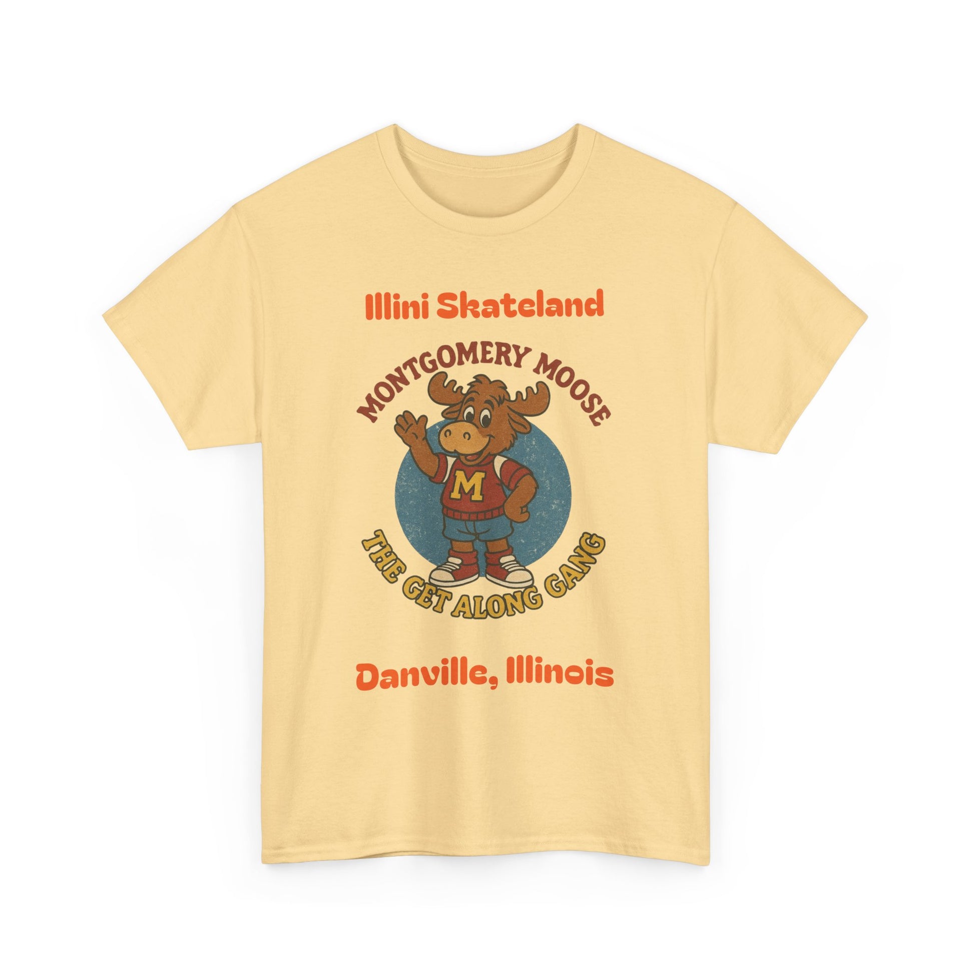 Montgomery Moose Unisex Heavy Cotton Tee, Vintage Cartoon Shirt, Graphic Tee, Casual Wear, Perfect Gift for Moose Lovers - Liberty Essentials Apparel