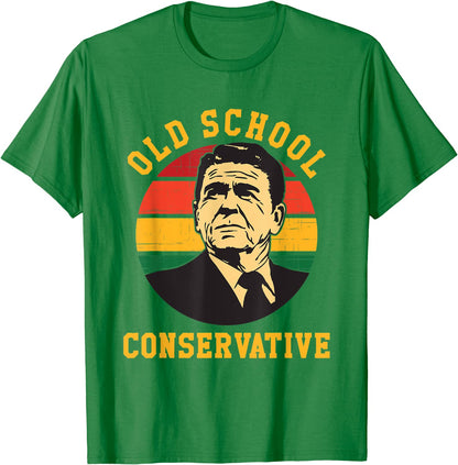 Ronald Reagan - Old School Conservative T-Shirt Funny - Liberty Essentials Apparel