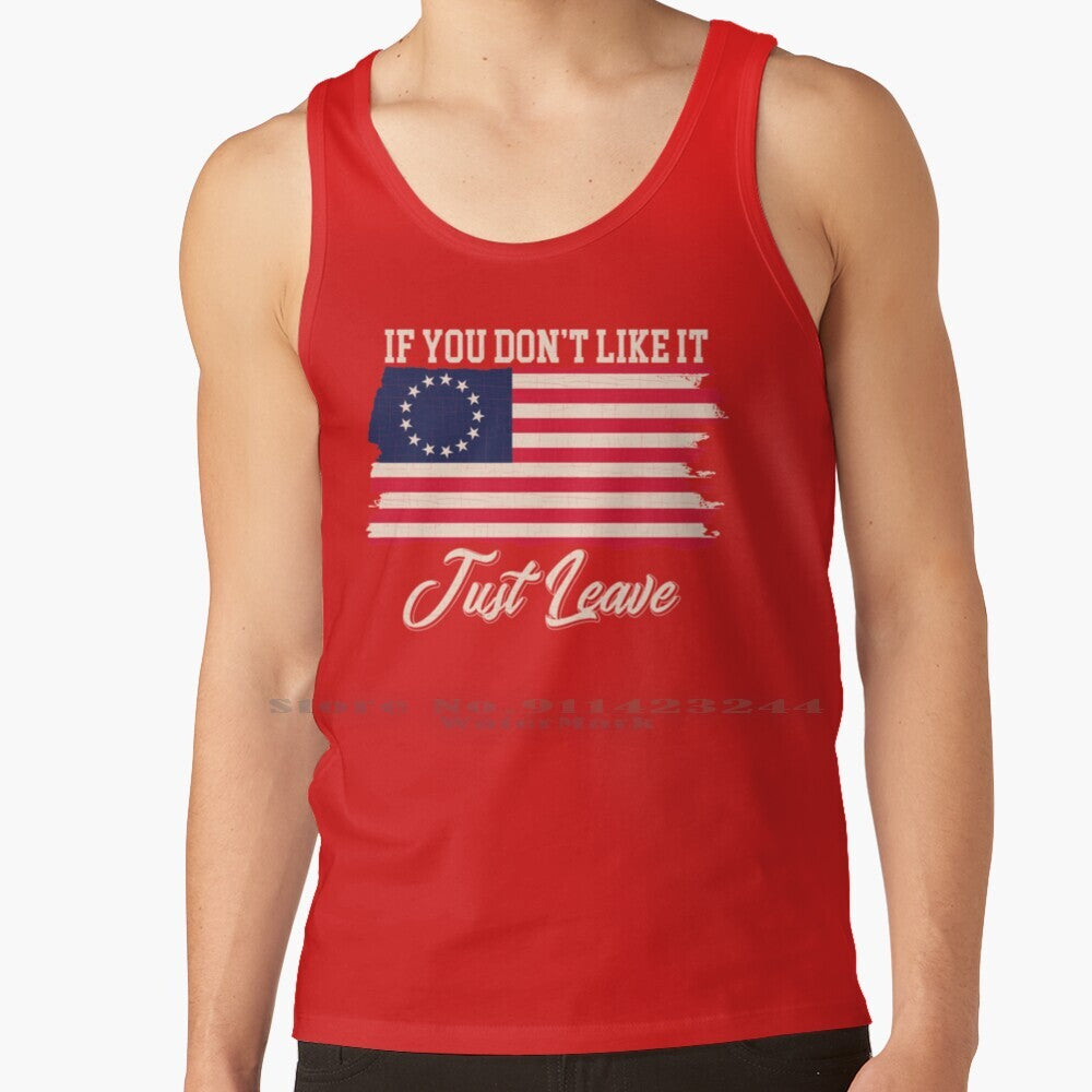 If You Don't Like It Just Leave - Rush Limbaugh - Betsy Ross Flag T-Shirt - Liberty Essentials Apparel