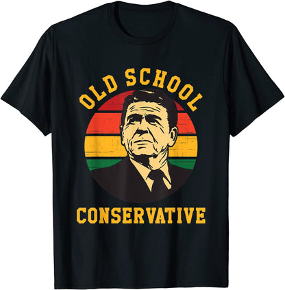 Ronald Reagan - Old School Conservative T-Shirt Funny - Liberty Essentials Apparel