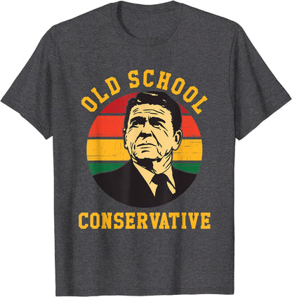 Ronald Reagan - Old School Conservative T-Shirt Funny - Liberty Essentials Apparel