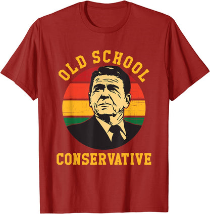 Ronald Reagan - Old School Conservative T-Shirt Funny - Liberty Essentials Apparel