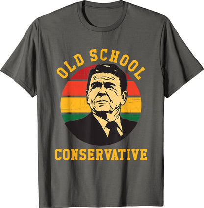Ronald Reagan - Old School Conservative T-Shirt Funny - Liberty Essentials Apparel