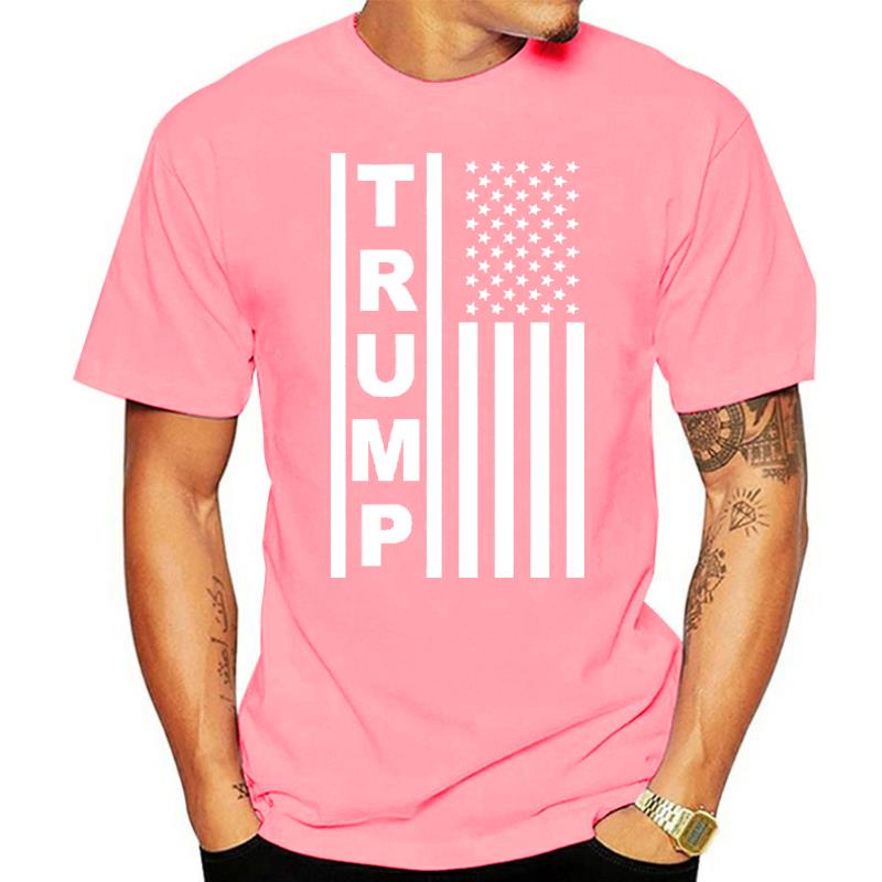 MAGA V-Neck Tee with Trump Flag Design - Liberty Essentials Apparel