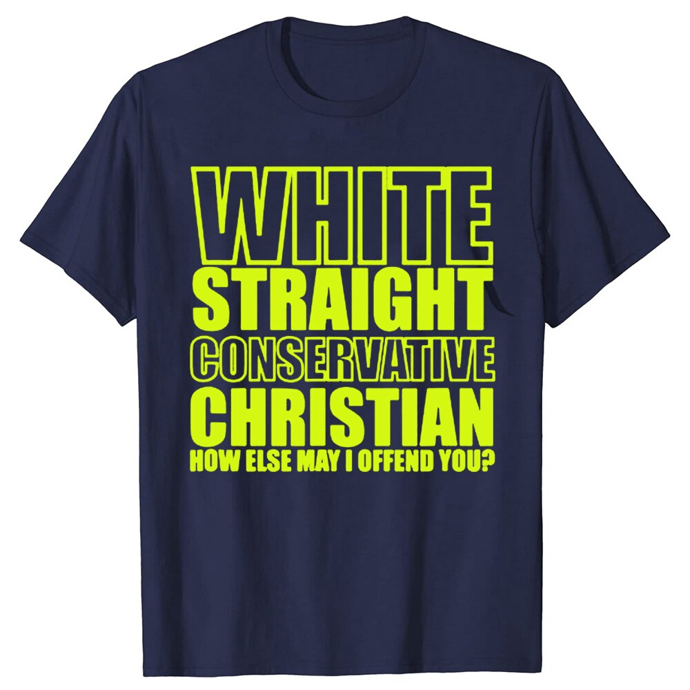 White Straight Conservative Chrin T-Shirt Funny - Liberty Essentials Apparel