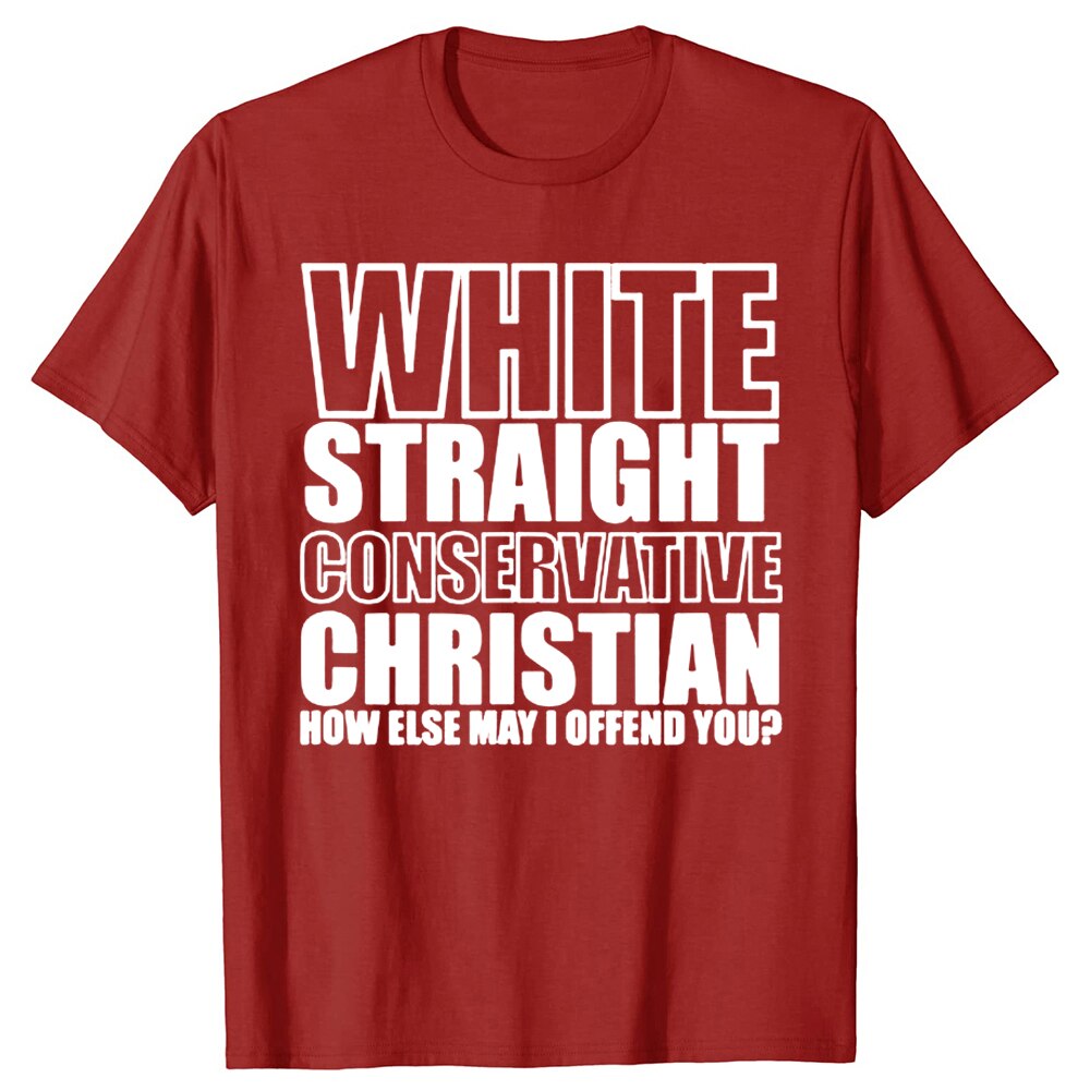 White Straight Conservative Chrin T-Shirt Funny - Liberty Essentials Apparel
