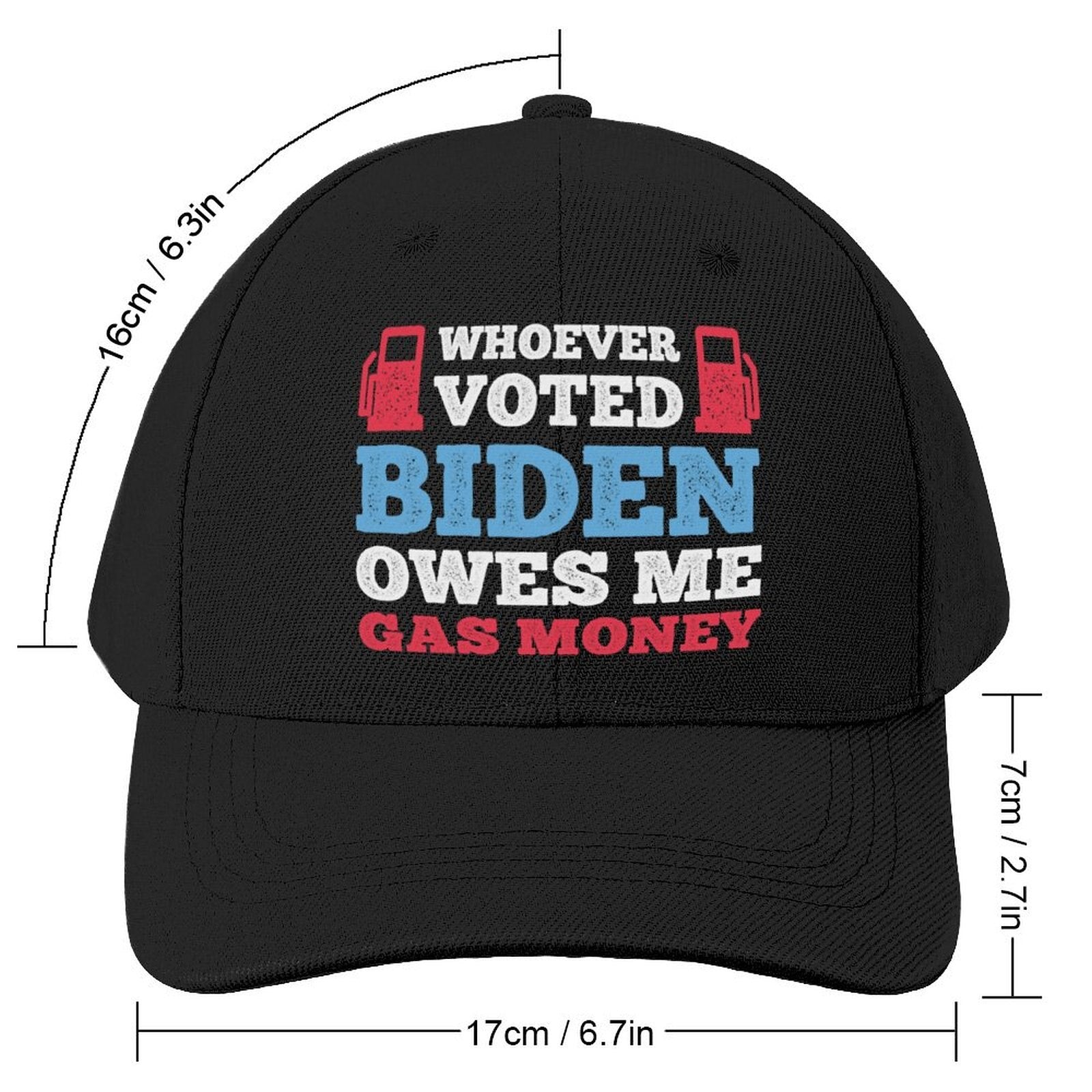 "Whoever Voted Biden Owes Me Gas Money" Meme - Conservative Baseball Cap Funny - Liberty Essentials Apparel
