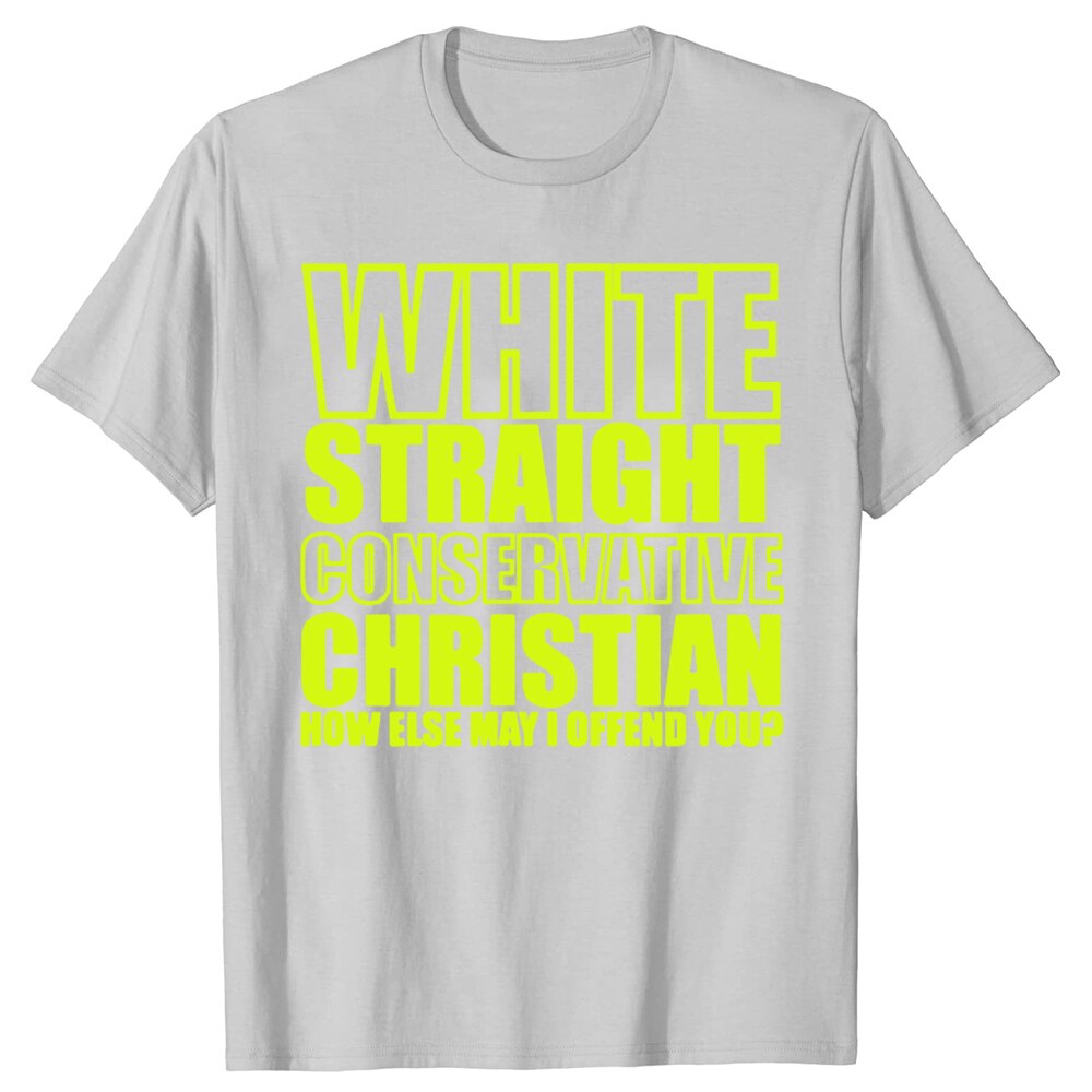 White Straight Conservative Chrin T-Shirt Funny - Liberty Essentials Apparel