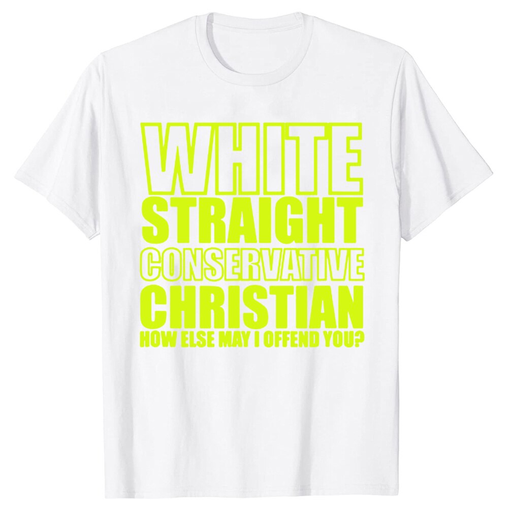 White Straight Conservative Chrin T-Shirt Funny - Liberty Essentials Apparel