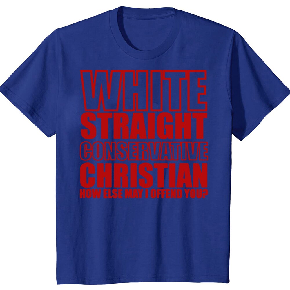 White Straight Conservative Chrin T-Shirt Funny - Liberty Essentials Apparel