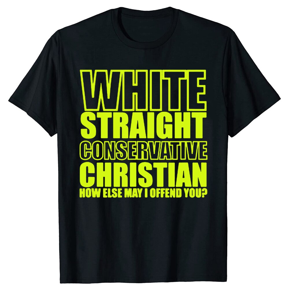 White Straight Conservative Chrin T-Shirt Funny - Liberty Essentials Apparel