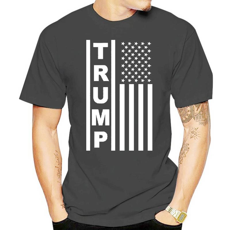 MAGA V-Neck Tee with Trump Flag Design - Liberty Essentials Apparel