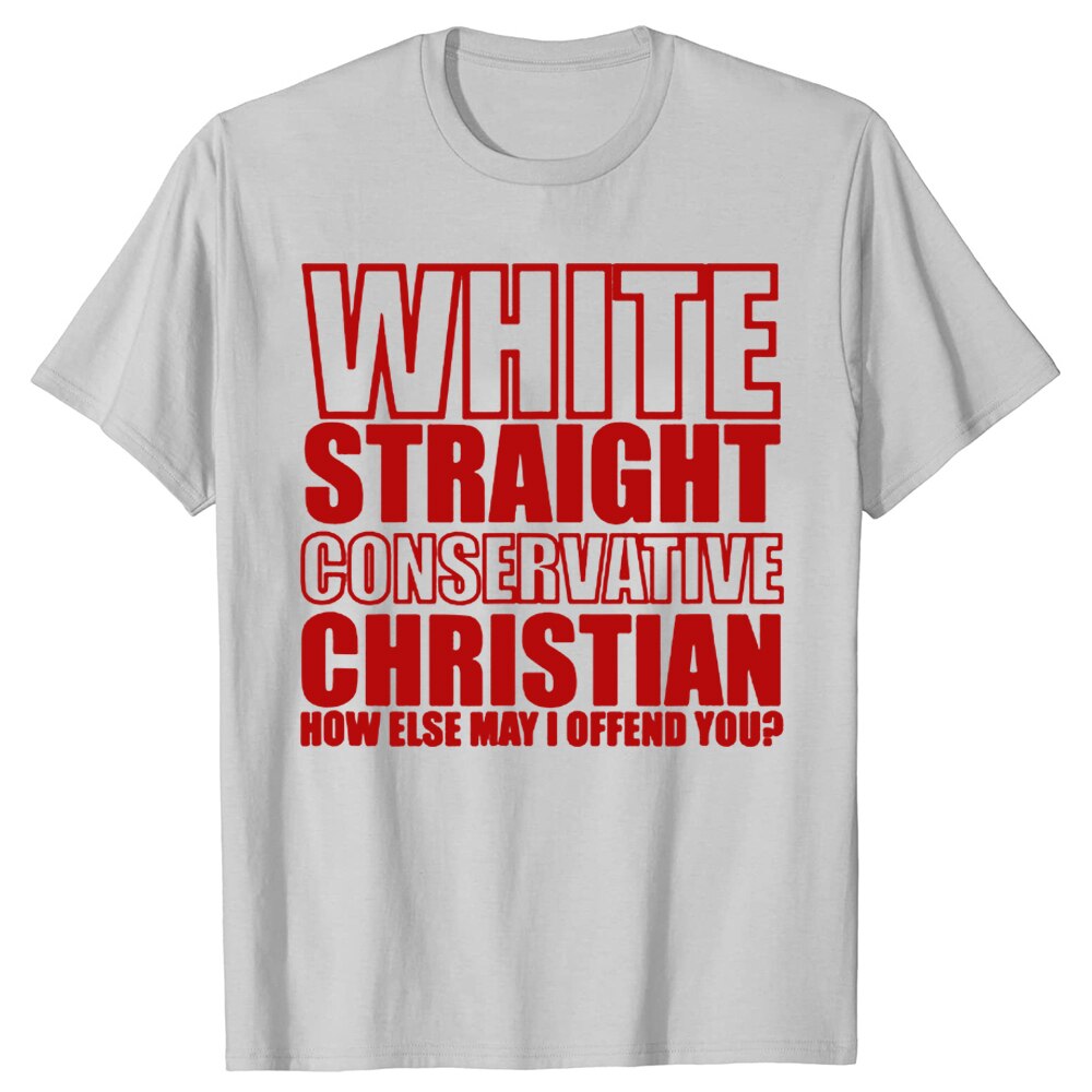White Straight Conservative Chrin T-Shirt Funny - Liberty Essentials Apparel
