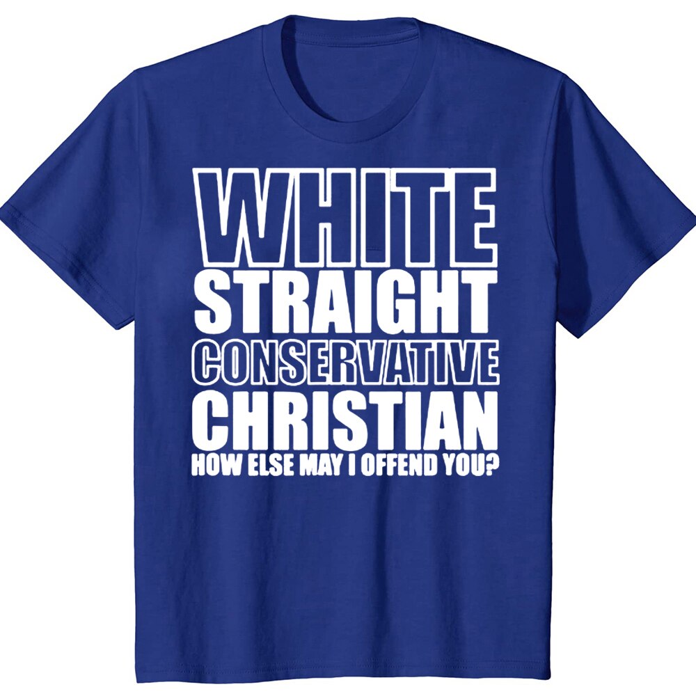 White Straight Conservative Chrin T-Shirt Funny - Liberty Essentials Apparel