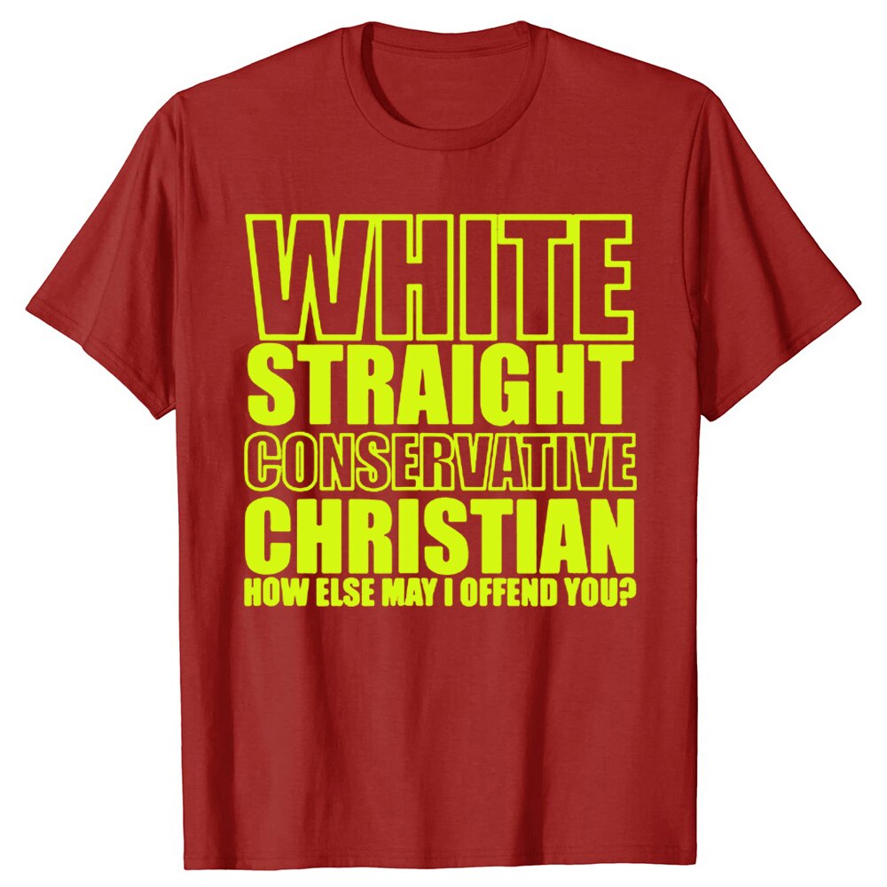 White Straight Conservative Chrin T-Shirt Funny - Liberty Essentials Apparel