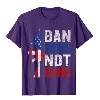 Ban Idiots Not Guns T-Shirt - Liberty Essentials Apparel