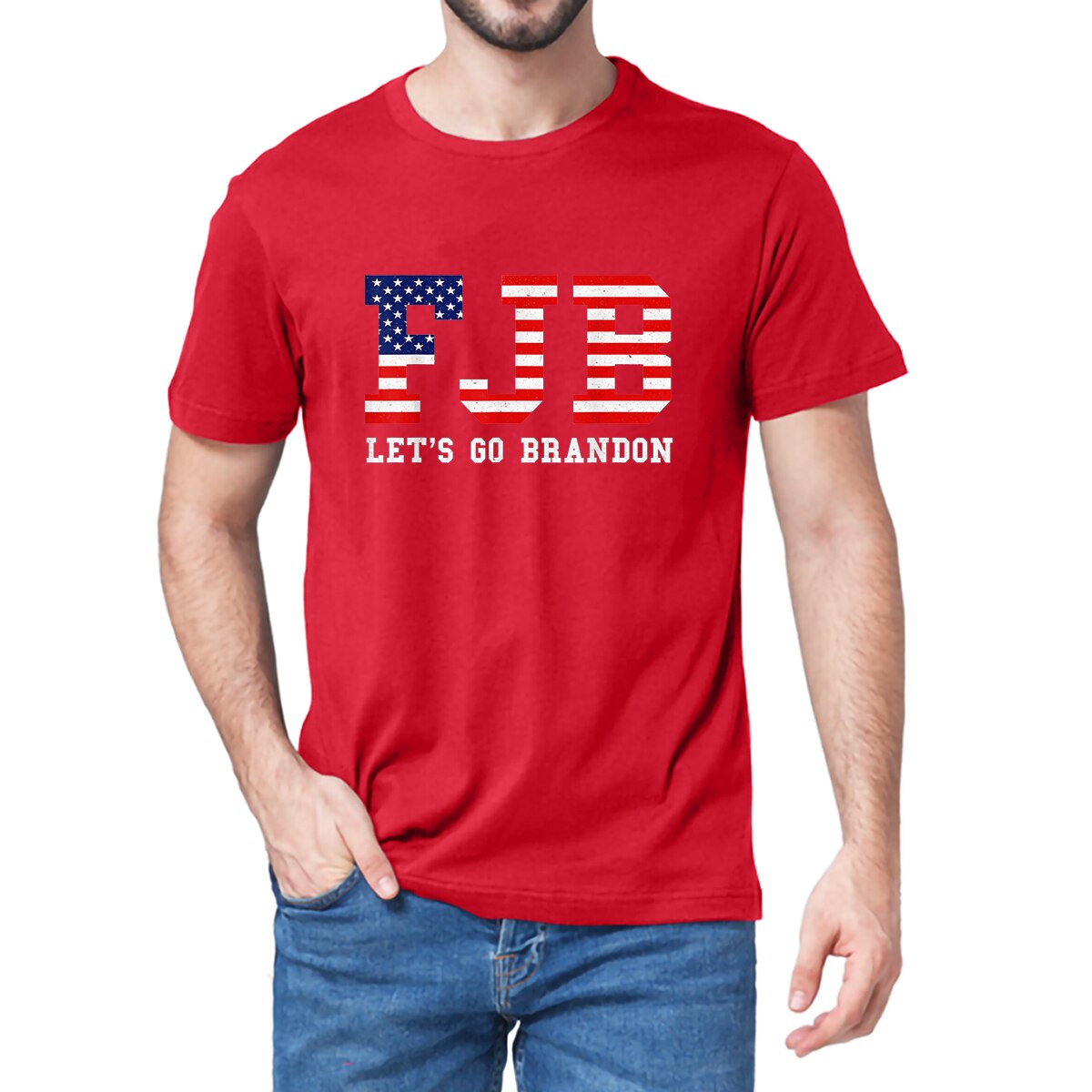 FJB - Let’s Go Brandon Conservative US Flag T-Shirt - Liberty Essentials Apparel