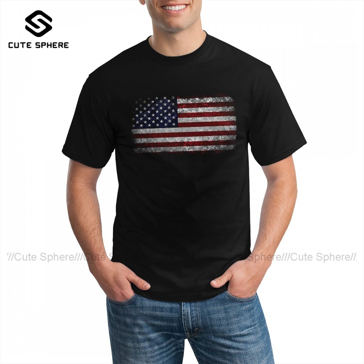 Classic American Flag T-Shirt - Liberty Essentials Apparel