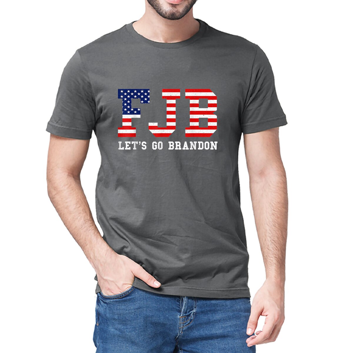 FJB - Let’s Go Brandon Conservative US Flag T-Shirt - Liberty Essentials Apparel