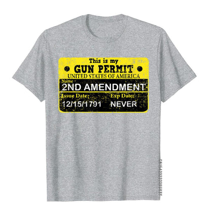 The 2A Is My Gun Permit Proud American Pro 2nd Amendment T-Shirt - Liberty Essentials Apparel