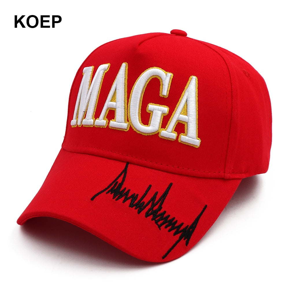 Donald Trump 2024 Signature Snapback - Baseball Cap with 3D Embroidery (MAGA) - Liberty Essentials Apparel