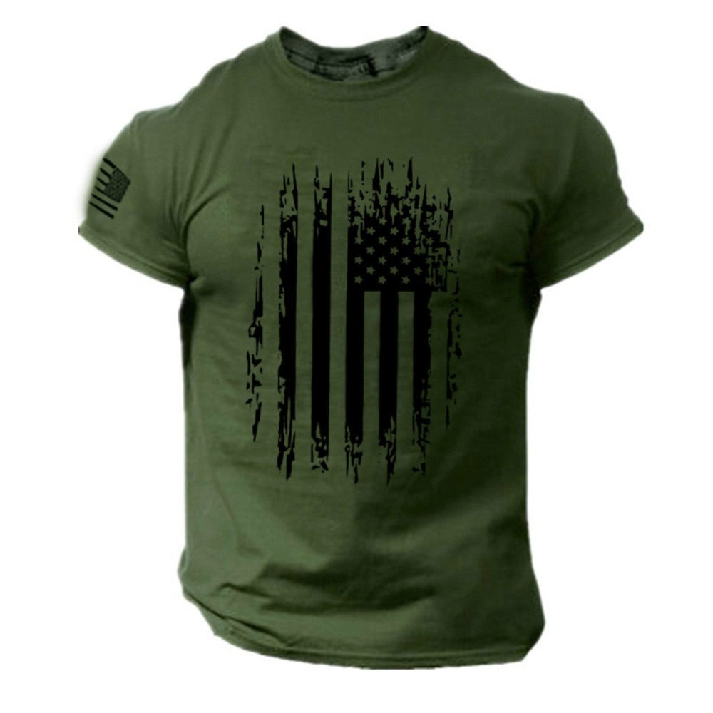 Soldier Stars and Stripes short-sleeved Quick Dry T-shirt - Liberty Essentials Apparel