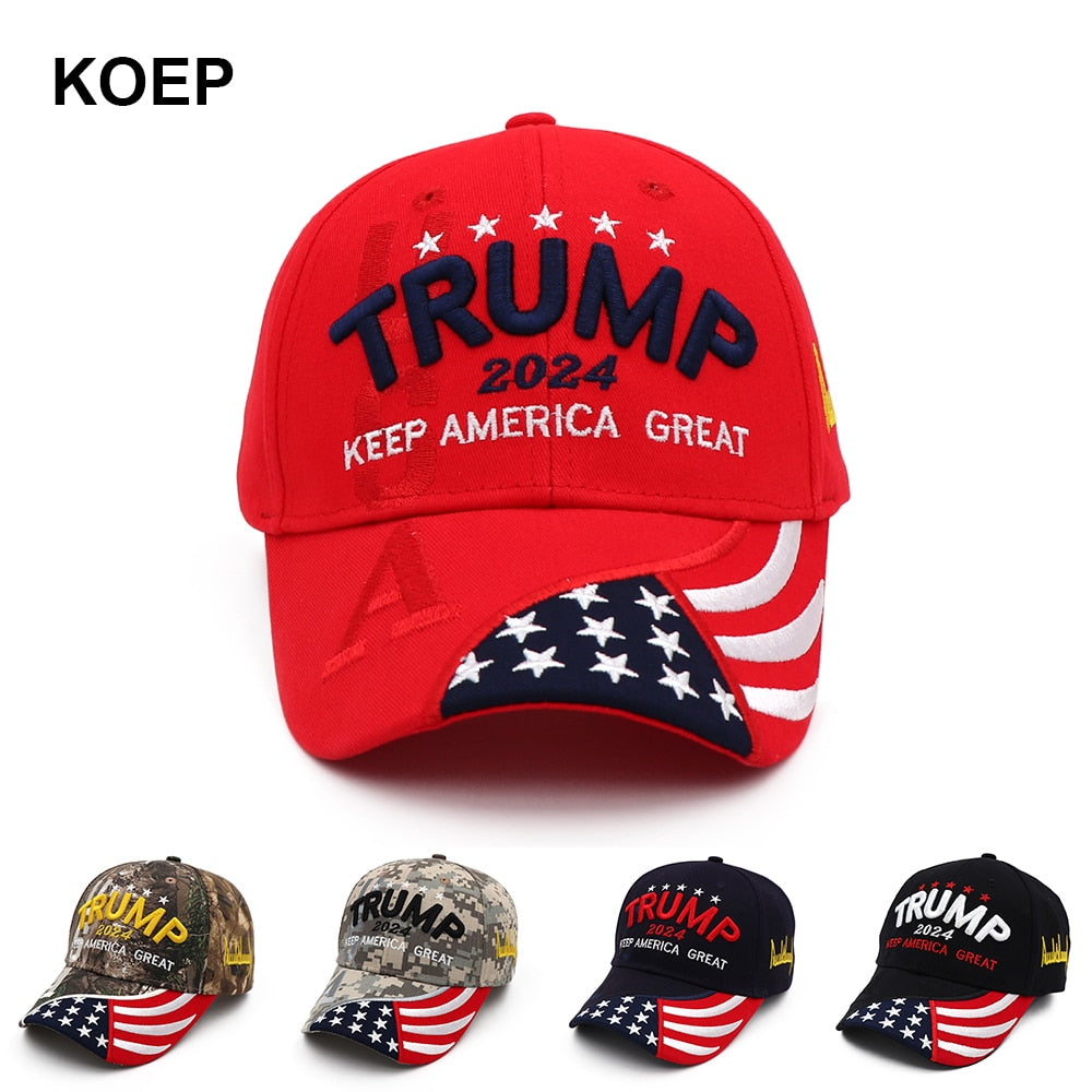 Donald Trump 2024 "Keep America Great" Baseball Cap - 3D Embroidered Snapback Hat - Liberty Essentials Apparel