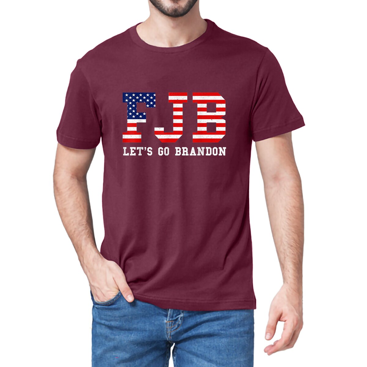 FJB - Let’s Go Brandon Conservative US Flag T-Shirt - Liberty Essentials Apparel