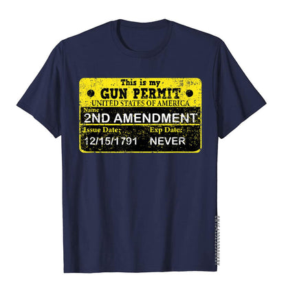 The 2A Is My Gun Permit Proud American Pro 2nd Amendment T-Shirt - Liberty Essentials Apparel