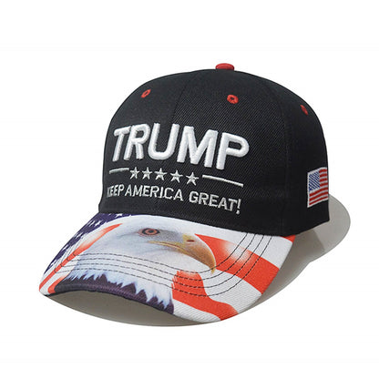 Trump 2024 Camo Baseball Hat with USA Flag - Liberty Essentials Apparel