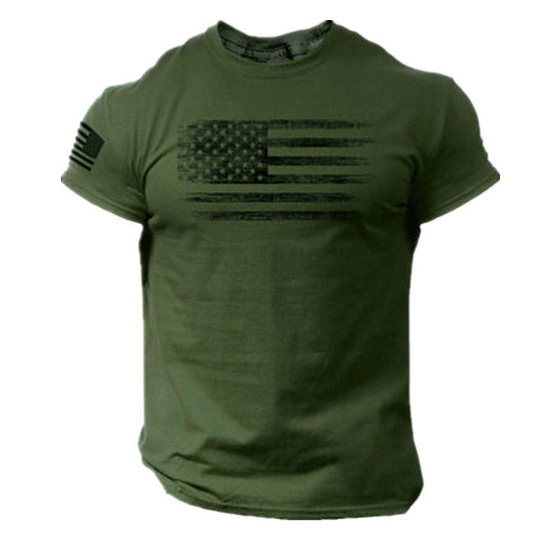 Soldier Stars and Stripes short-sleeved Quick Dry T-shirt - Liberty Essentials Apparel