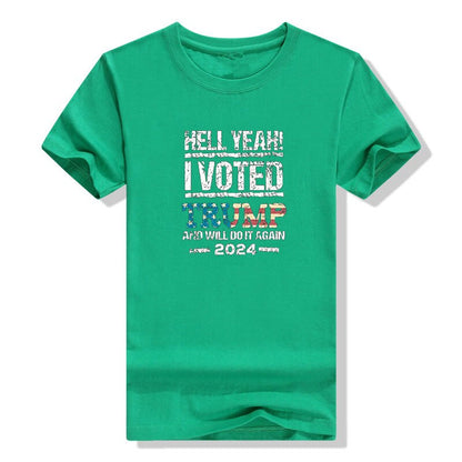 Hell Yeah! I Voted Trump Graphic T-Shirt for MAGA Patriots - Liberty Essentials Apparel