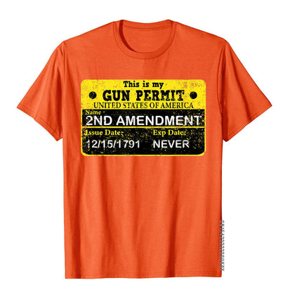 The 2A Is My Gun Permit Proud American Pro 2nd Amendment T-Shirt - Liberty Essentials Apparel