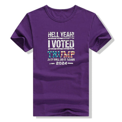 Hell Yeah! I Voted Trump Graphic T-Shirt for MAGA Patriots - Liberty Essentials Apparel