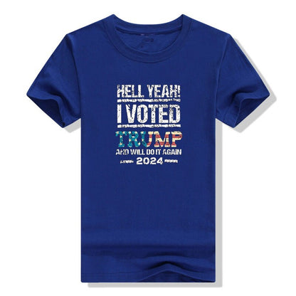 Hell Yeah! I Voted Trump Graphic T-Shirt for MAGA Patriots - Liberty Essentials Apparel