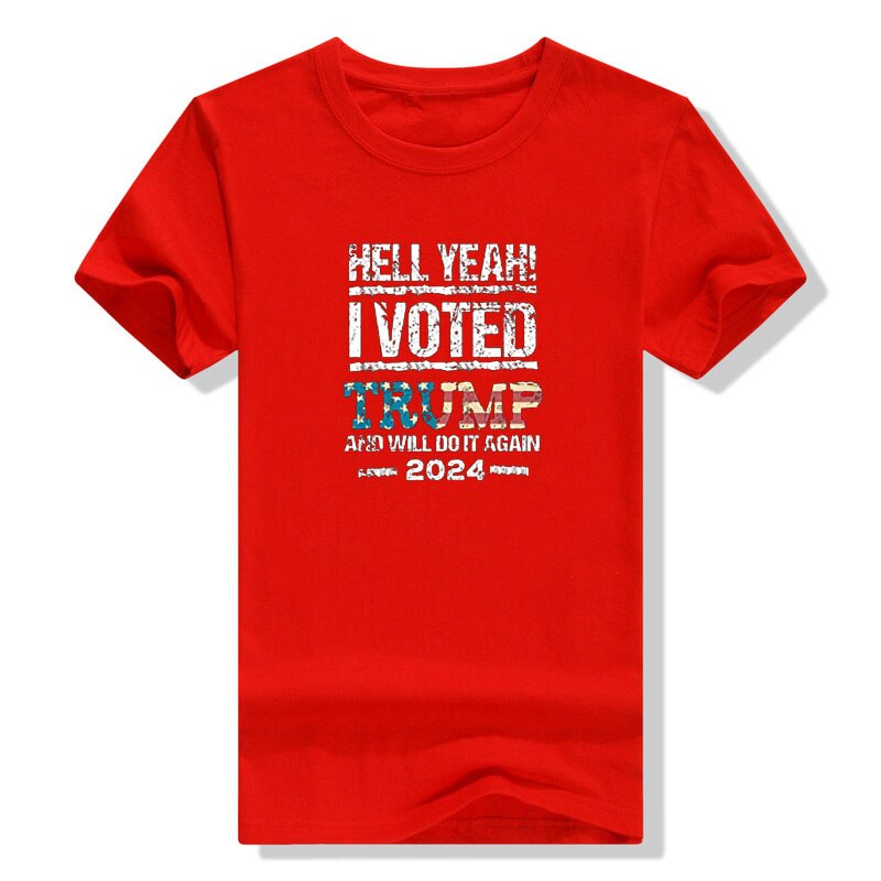 Hell Yeah! I Voted Trump Graphic T-Shirt for MAGA Patriots - Liberty Essentials Apparel