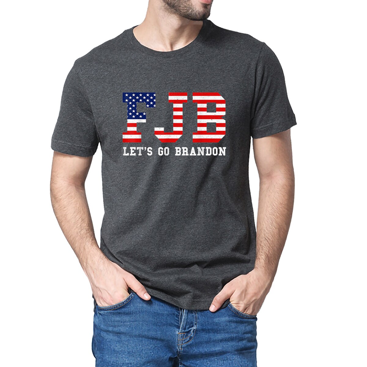 FJB - Let’s Go Brandon Conservative US Flag T-Shirt - Liberty Essentials Apparel