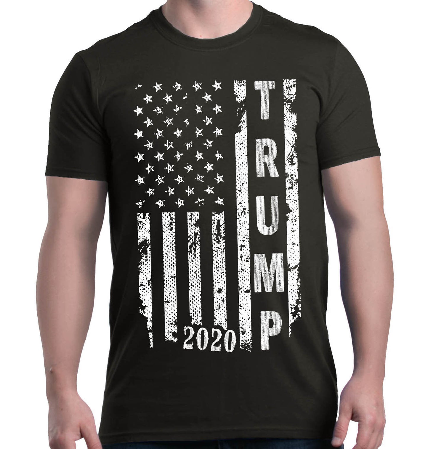 Trump 2020 USA Flag T-Shirt - Political and Patriotic - Liberty Essentials Apparel