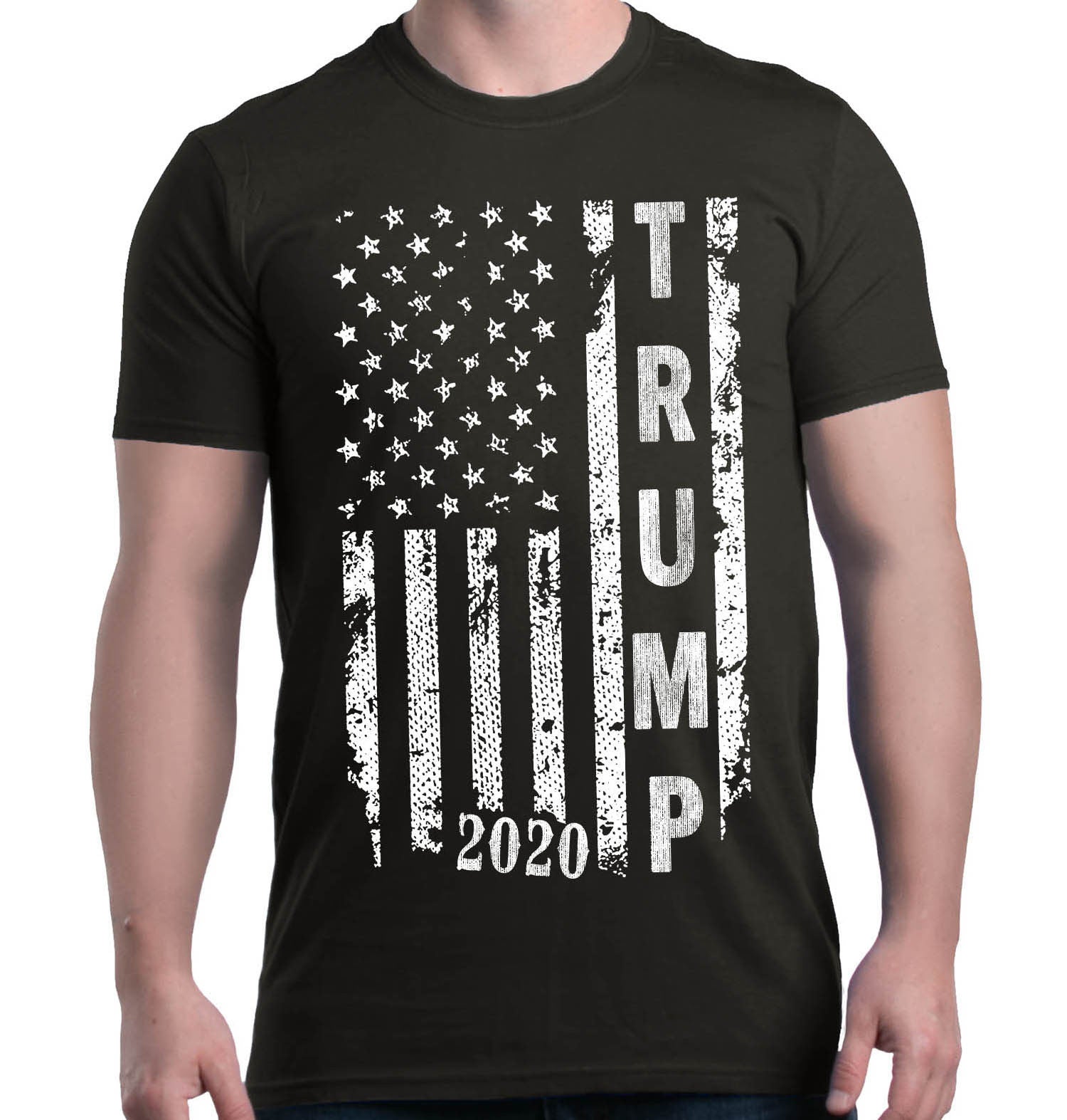 Trump 2020 USA Flag T-Shirt - Political and Patriotic - Liberty Essentials Apparel