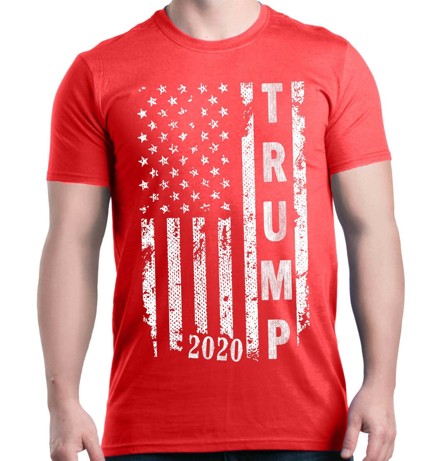 Trump 2020 USA Flag T-Shirt - Political and Patriotic - Liberty Essentials Apparel