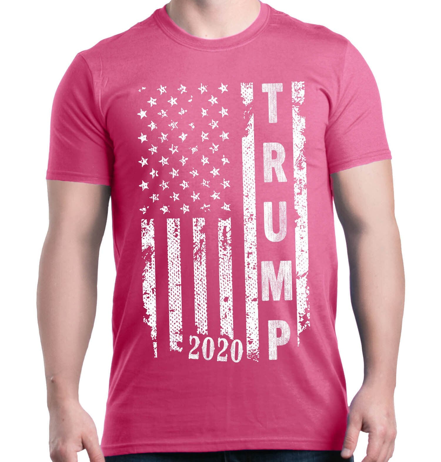 Trump 2020 USA Flag T-Shirt - Political and Patriotic - Liberty Essentials Apparel