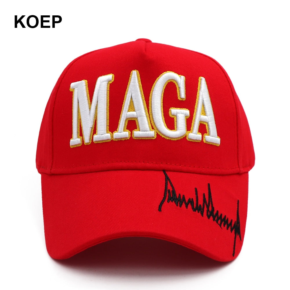 Donald Trump 2024 Signature Snapback - Baseball Cap with 3D Embroidery (MAGA) - Liberty Essentials Apparel