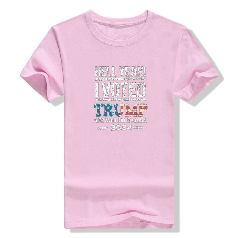 Hell Yeah! I Voted Trump Graphic T-Shirt for MAGA Patriots - Liberty Essentials Apparel