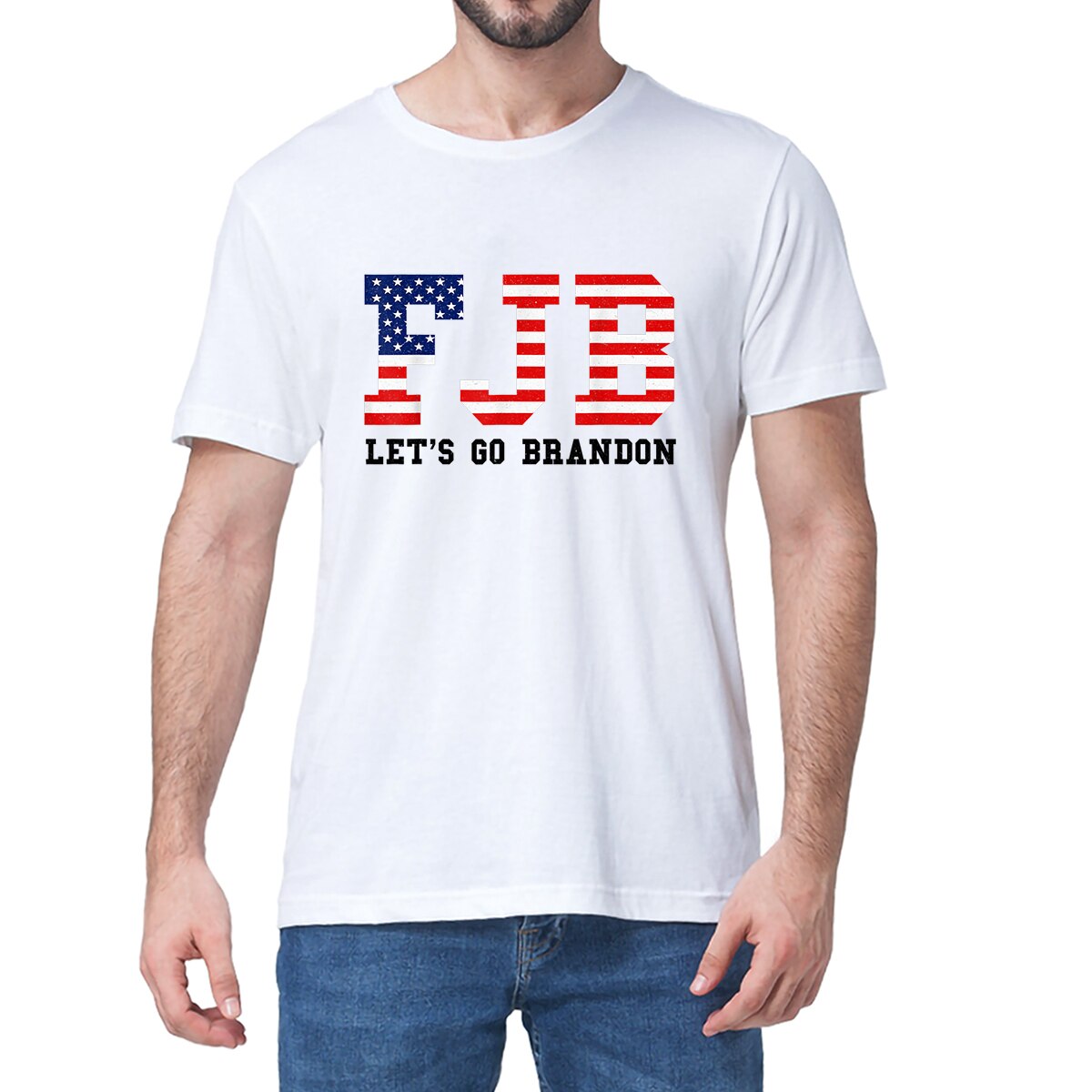 FJB - Let’s Go Brandon Conservative US Flag T-Shirt - Liberty Essentials Apparel