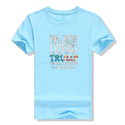 Hell Yeah! I Voted Trump Graphic T-Shirt for MAGA Patriots - Liberty Essentials Apparel