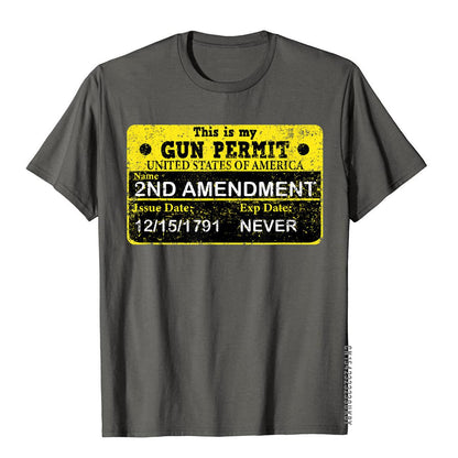 The 2A Is My Gun Permit Proud American Pro 2nd Amendment T-Shirt - Liberty Essentials Apparel