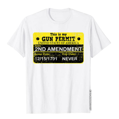 The 2A Is My Gun Permit Proud American Pro 2nd Amendment T-Shirt - Liberty Essentials Apparel